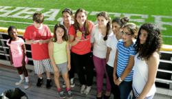 Heather O’Reilly at overnight girls soccer camp